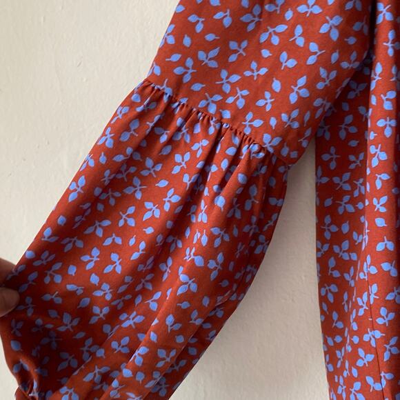 Hatch Womans Maternity Smocked Long Sleeve Peplum Blouse SZ 0 Slouchy Comfort - Picture 3 of 6